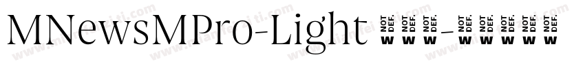 MNewsMPro-Light 作者祓字体转换